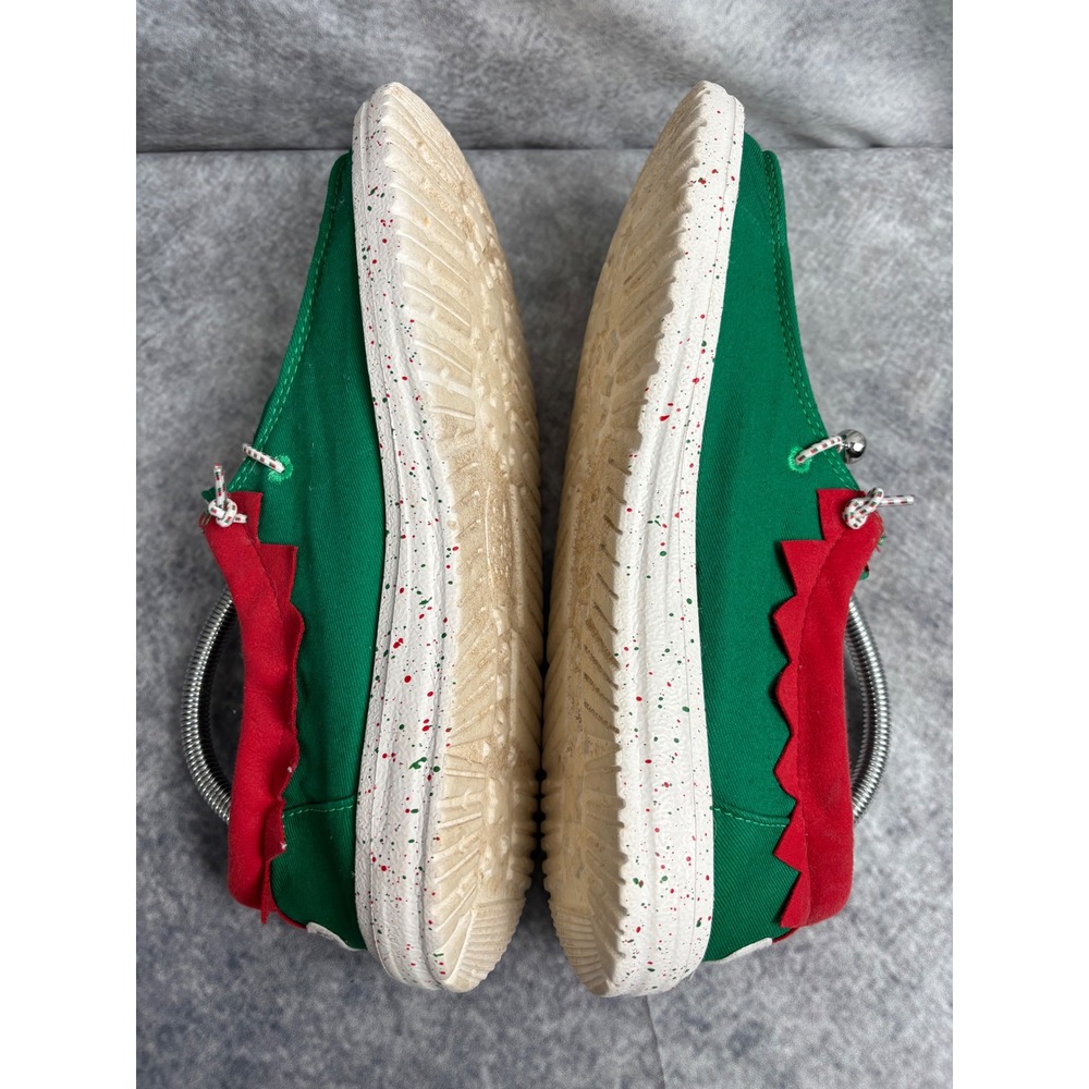 Hey Dude Women's Wendy Holiday Elf Holiday Green Red Christmas Shoes Size 11 - Picture 7 of 10